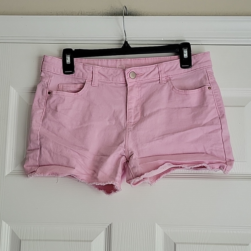 Wonder Nation Girl's Adjustable Waist Denim Shorts